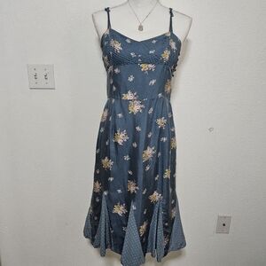 Tibi silk floral dress size 10